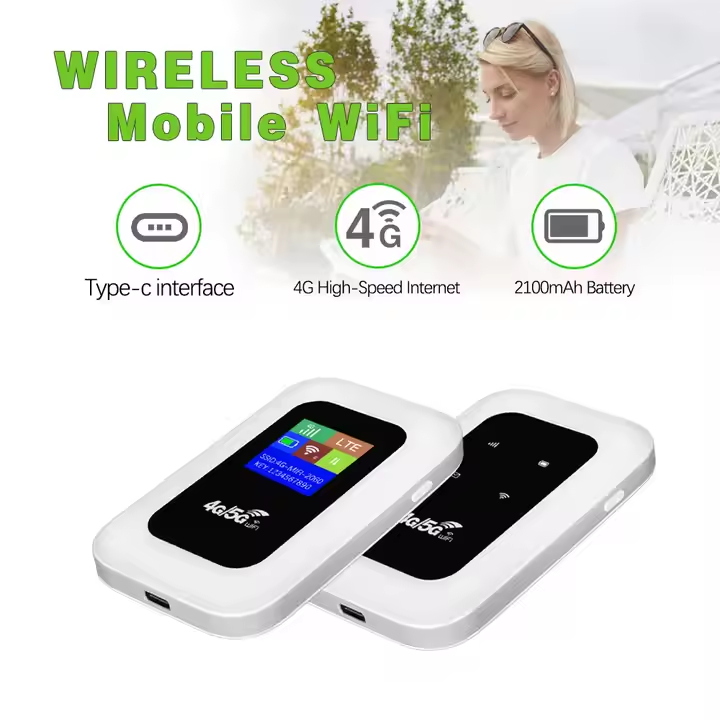 4G Wireless Wifi LED Mifis 4g Router with Sim Card Slot Pocket Router Type-C 4g Router Pocket Wifi